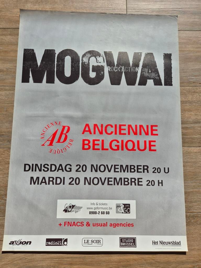 Affiche de concert Mogwai Ancienne Belgique, Enlèvement ou Envoi, Comme neuf, Musique