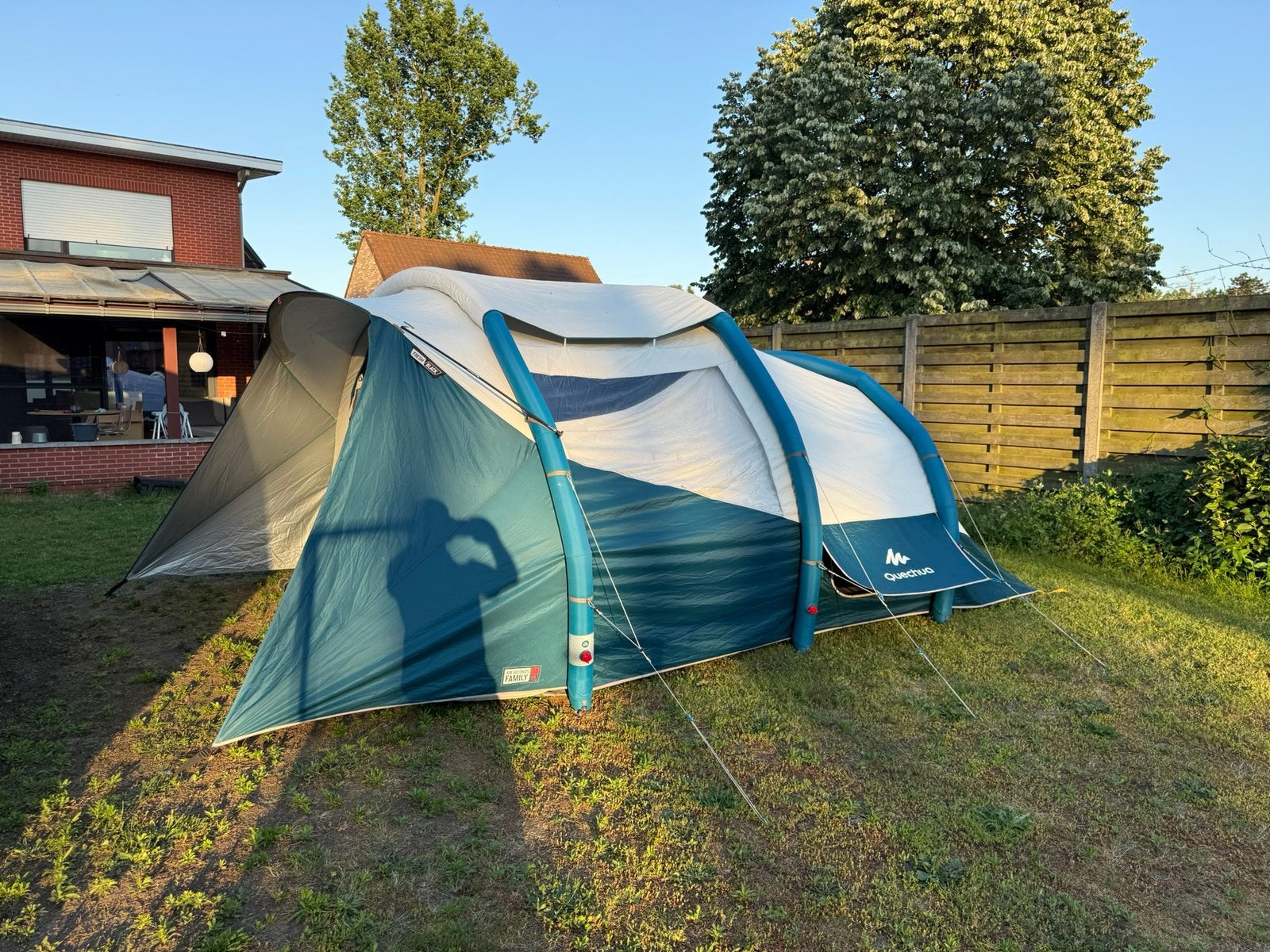 Quechua Air Seconds 5.2 Fresh & Black opblaasbare tent, Ophalen, Gebruikt