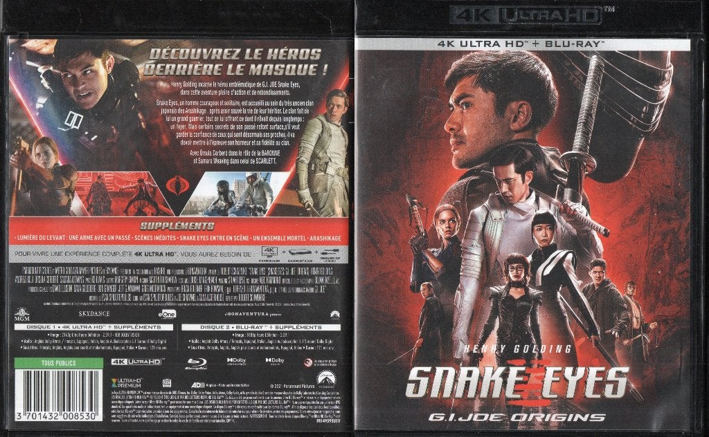 snake eyes origins (4k ultra-hd + blu-ray) neuf, CD & DVD, Anglais, Enlèvement ou Envoi, Film, Anglais