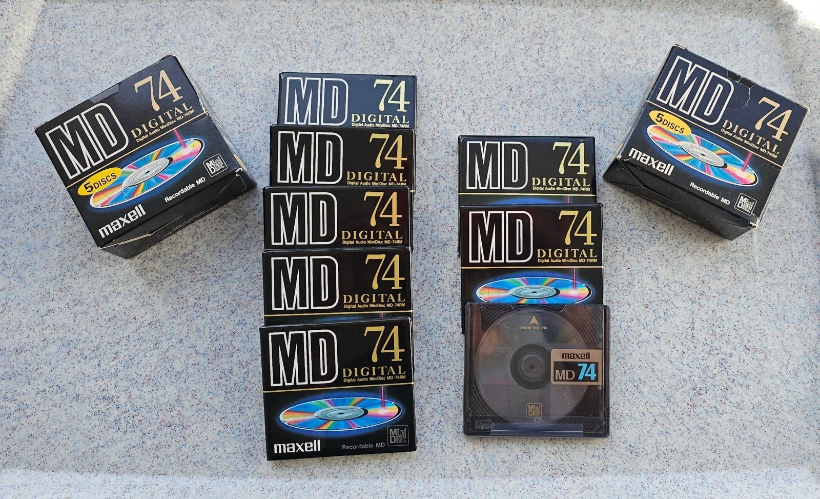 Lot de 8 minidisc maxell md-74-neufs & scellés, Ophalen of Verzenden, Nieuw in verpakking