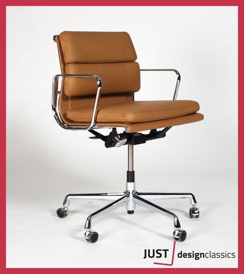Eames Vitra ea 217 Camel Leder Chroom NIEUW, Enlèvement, Neuf
