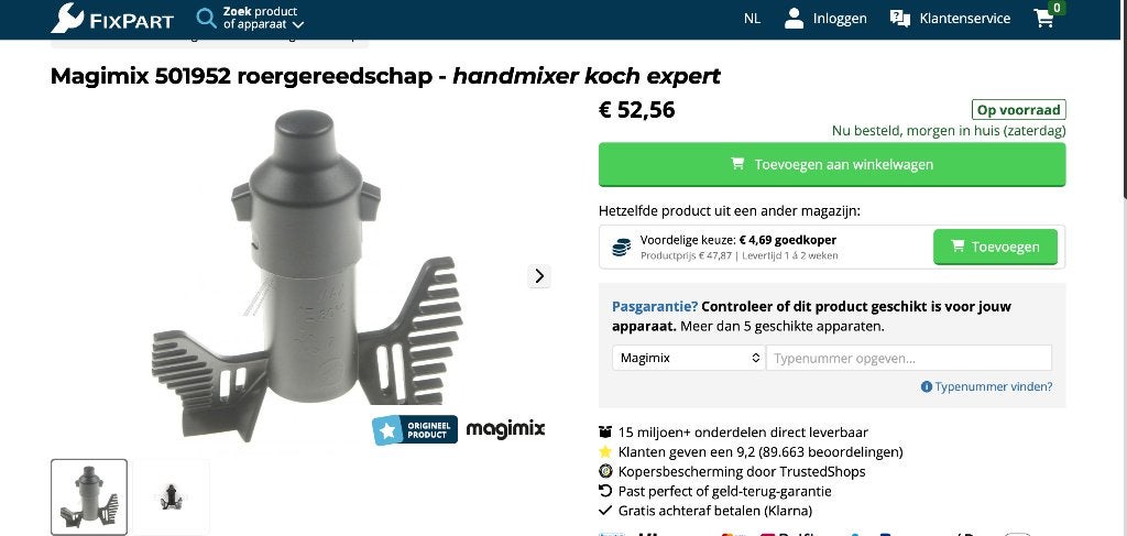 Magimix eiwitklopper Cook Expert – ref. 501952, Ophalen of Verzenden, Zo goed als nieuw
