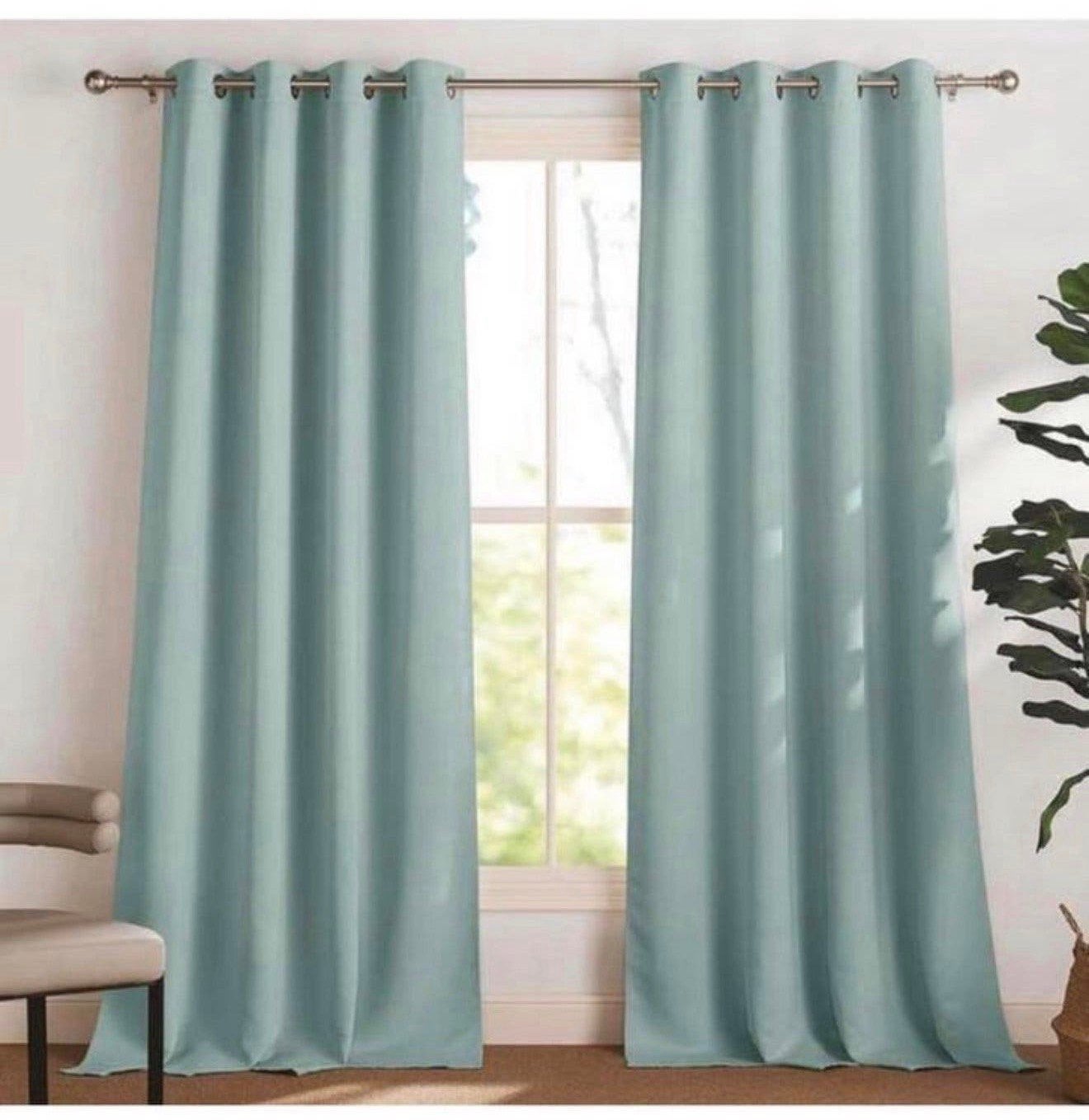 Verduisterende Gordijnen set 245 x 140 CM licht-groen NIEUW, Groen, Ophalen of Verzenden, Nieuw, Gordijnen of Lamellen