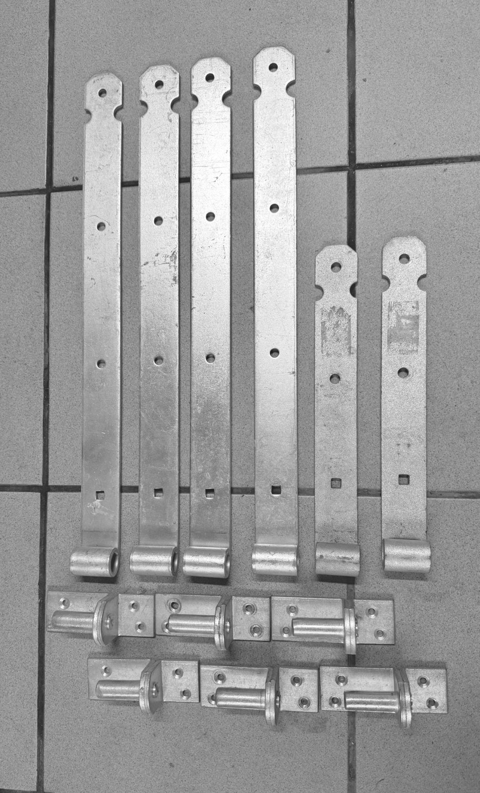 Charnières pour porte en bois/6 pentures renforcées+ 6 gonds, Enlèvement, Neuf, Fer, Charnière