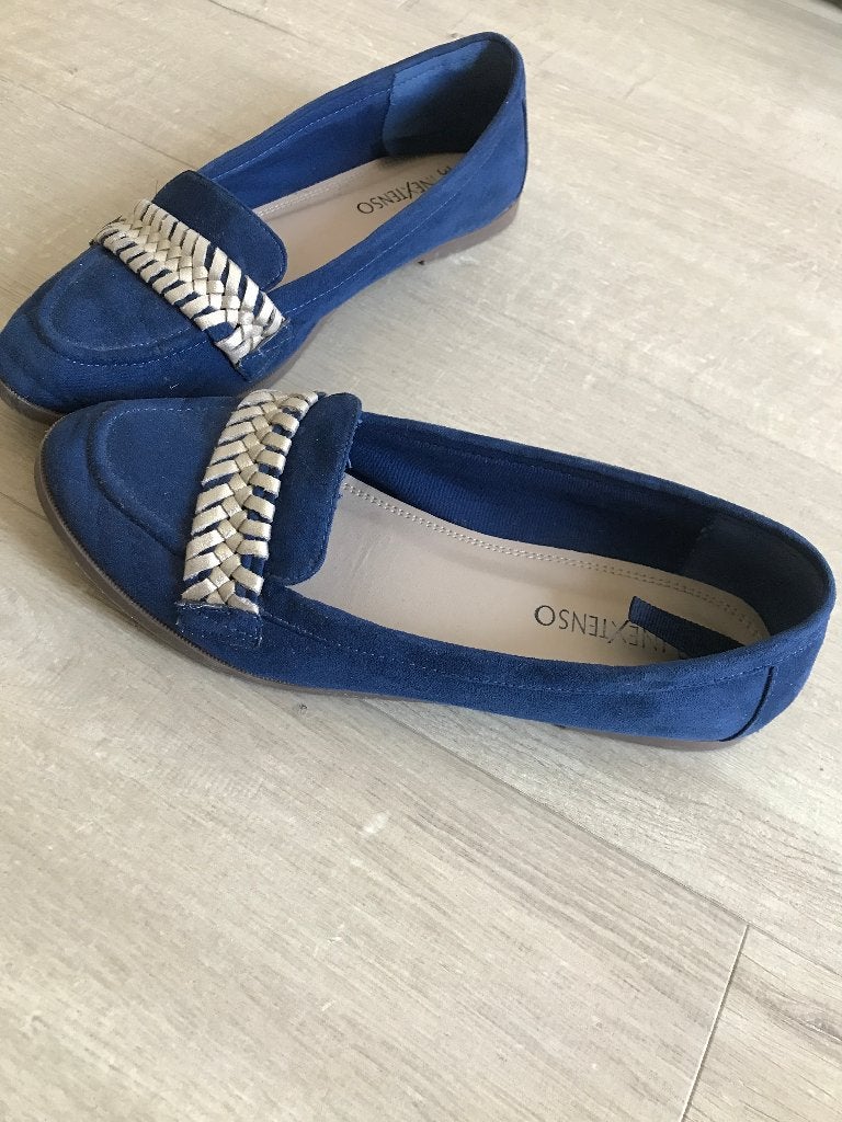 blauwe ballerina's maat 38, Blauw, Gedragen, Ballerina's, Ophalen of Verzenden