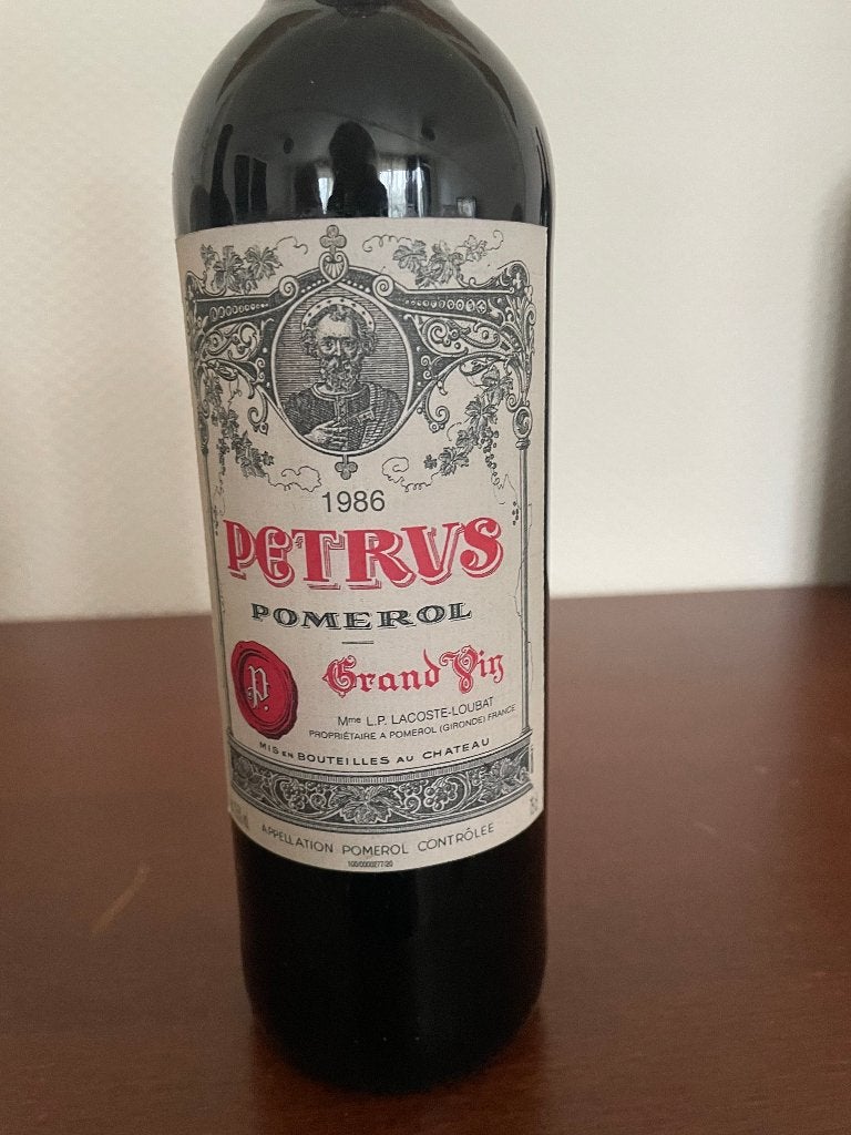 Petrus filmfles voor decoratie uit 1982 en 1986, Verzamelen, Frankrijk, Nieuw, Ophalen of Verzenden, Rode wijn