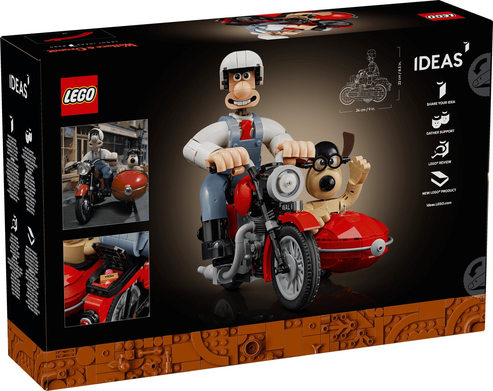 LEGO 21371 Ideas set van Wallace & Gromit's Motorbike, Lego, Nieuw, Ideas, Complete set
