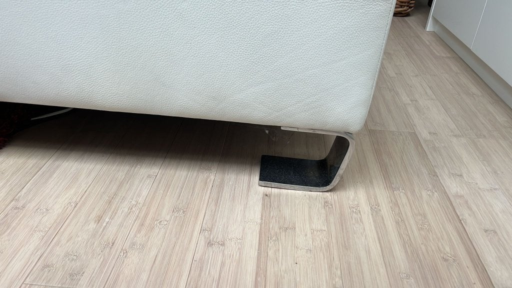Grand canapé d’angle en cuir blanc avec pouf, Maison & Meubles, 75 à 100 cm, 250 à 300 cm, Quatre personnes ou plus, Enlèvement