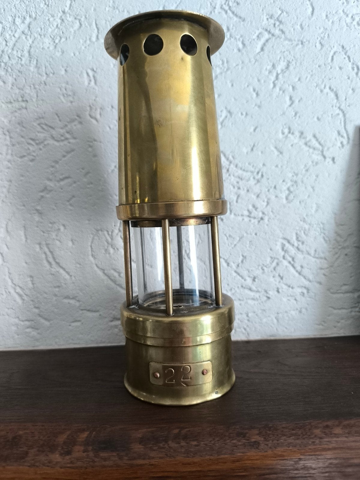Ancienne lampe de mineur en cuivre– N22 – décoration / coll, Enlèvement ou Envoi, Cuivre