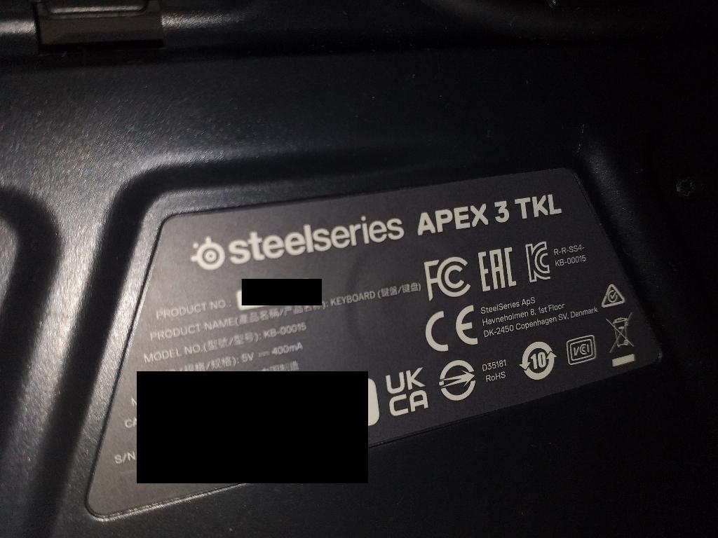 Steelseries Apex TKL3 toetsenbord, Computers en Software, Gebruikt, Azerty, Ophalen of Verzenden, Steelseries