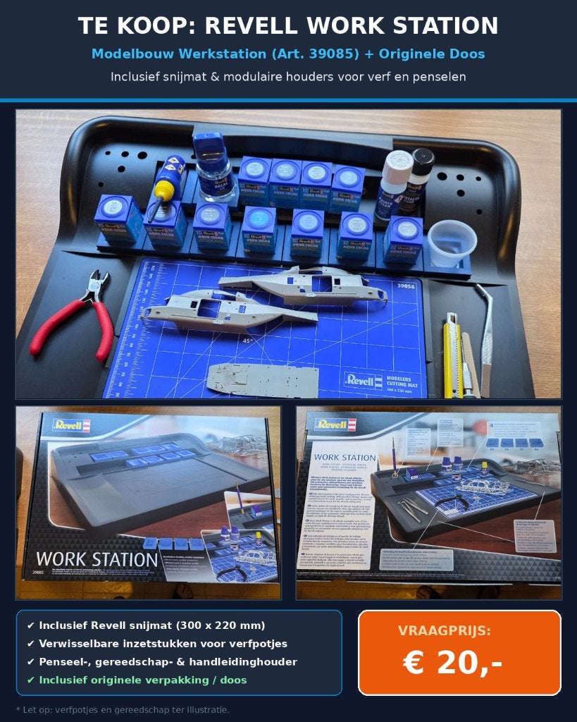 Revell Modelbouw Werkplek / Work Station incl. snijmat, Hobby en Vrije tijd, Modelbouw | Auto's en Voertuigen, Revell, Ophalen of Verzenden