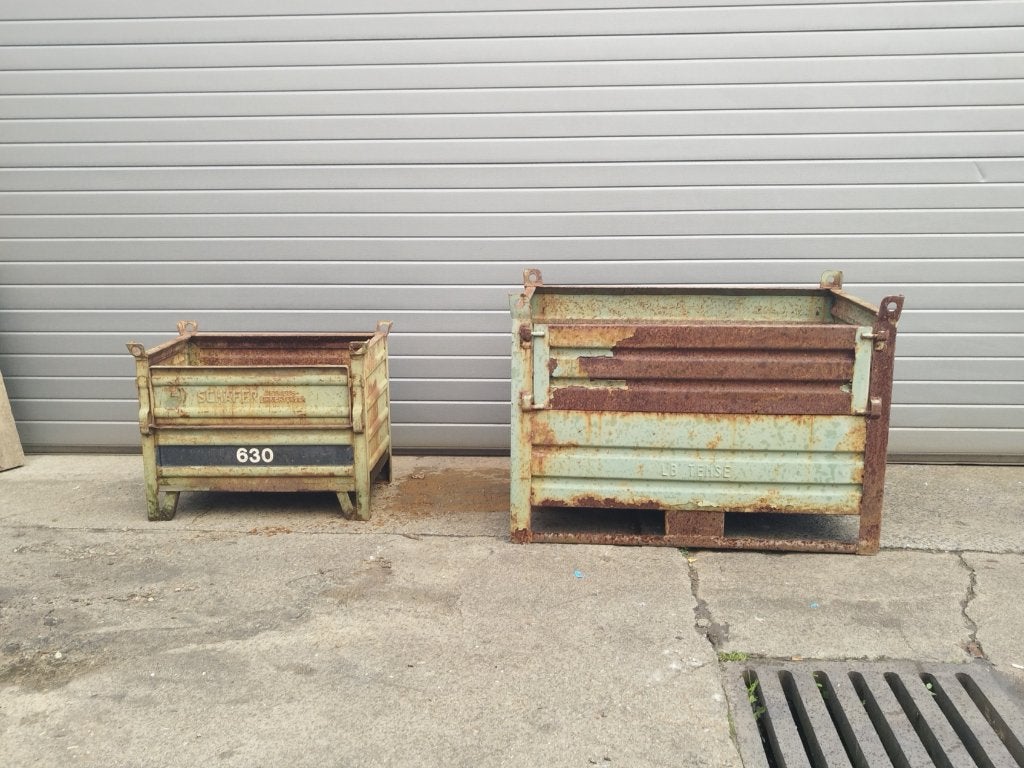 Bac empilable en métal - bac de rangement, Enlèvement, Metalen stapelbak - opslagbak - palletbak - afvalbak, Info@timshop.be, Geen idee