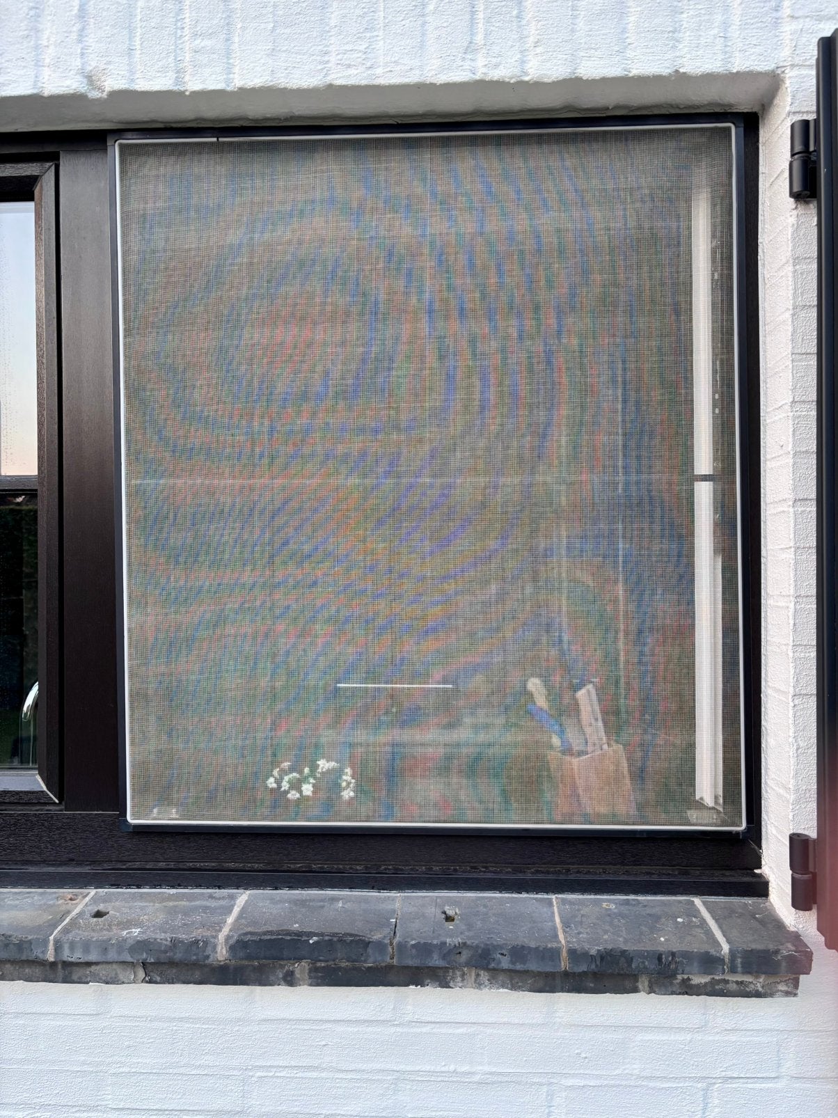 Zwarte hor - vliegenraam, Doe-het-zelf en Bouw, Deuren en Vliegenramen, Ophalen, Kunststof, 80 tot 100 cm, Overige typen