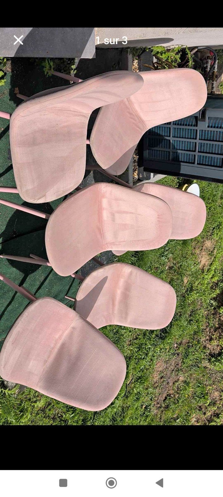 lot de 6 chaises roses, Enlèvement, Utilisé, Cinq, Six Chaises ou plus