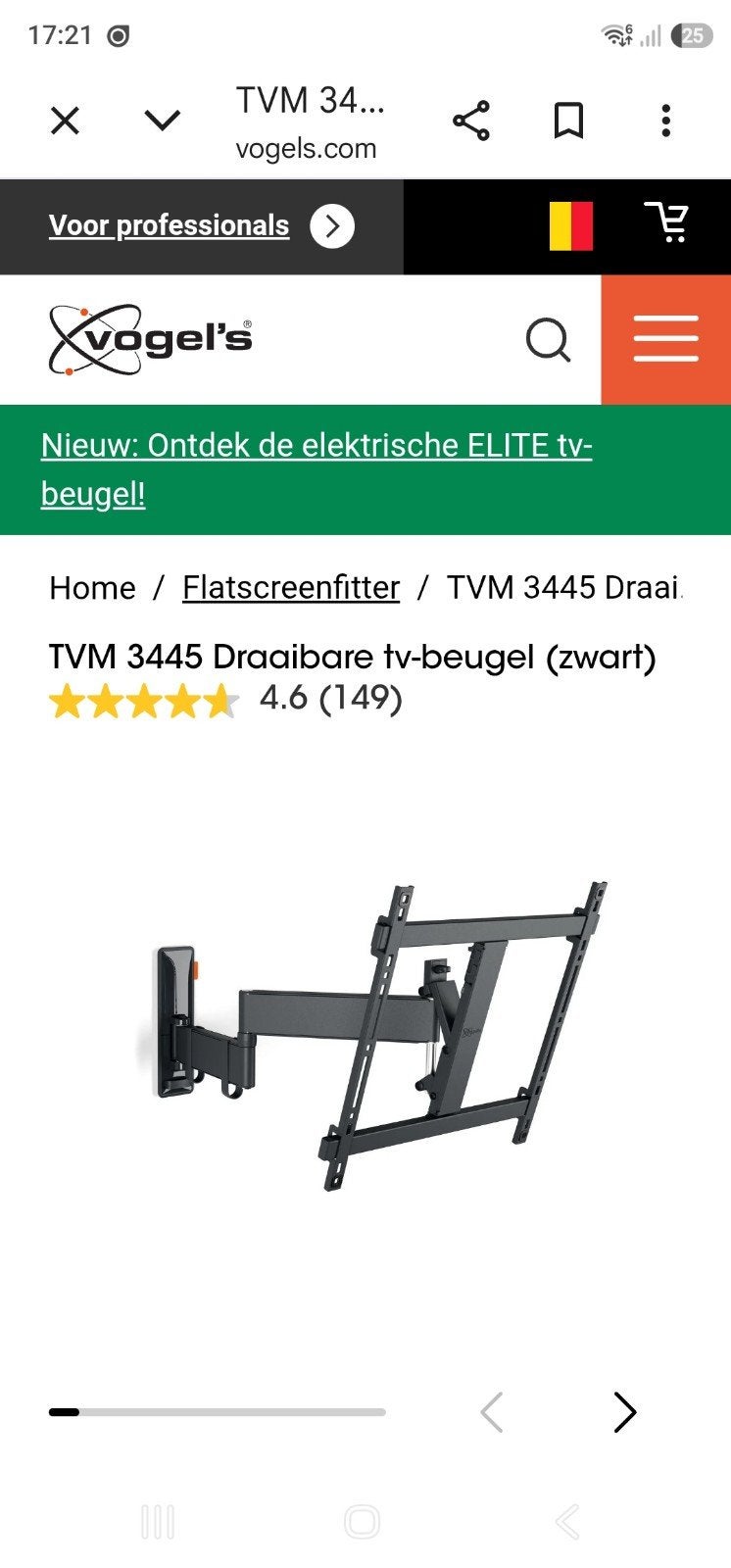 Support TV Vogel's, TV, Hi-fi & Vidéo, Enlèvement, Comme neuf