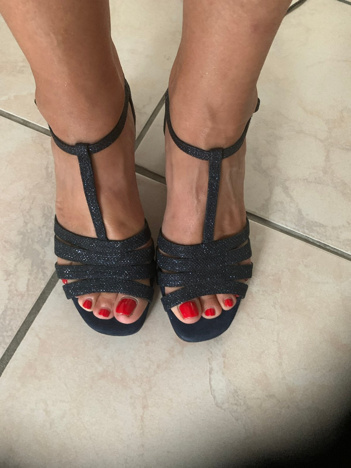 Elegante sandalen Unisa 39 blauw leder als nieuw  Het, Ophalen of Verzenden, Zo goed als nieuw, Blauw