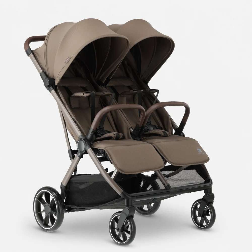 DERYAN Rolo X2 XL V2 Duo Buggy – 0-4 Jaar - Hazel, Enfants & Bébés, Enlèvement ou Envoi, Comme neuf, Autres marques, Protection de pluie