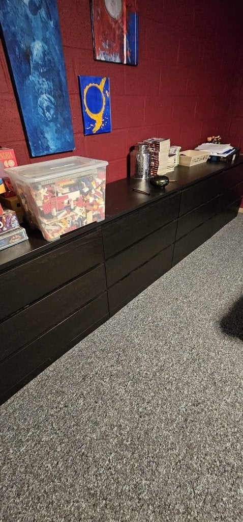 2 commodes IKEA MALM 160 cm 6 tiroirs brun-noir, Enlèvement, Utilisé