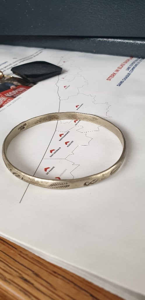 4 mexicaanse zilveren armbanden, Handtassen en Accessoires, Armbanden, Ophalen, Zo goed als nieuw, Grijs, Zilver