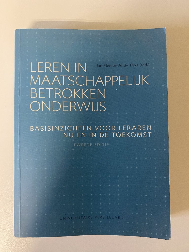 Leren in maatschappelijk betrokken onderwijs 1, Livres, Enlèvement ou Envoi, Autres niveaux, Utilisé, Autres matières
