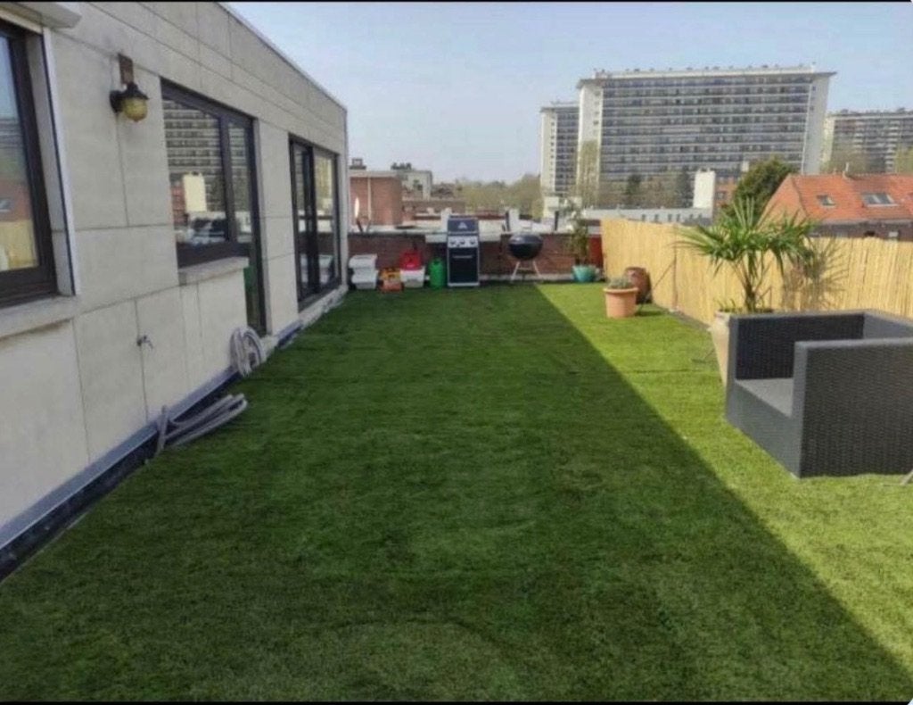 2dehands kunstgras 200m2, Tuin en Terras, Gras en Kunstgras, Ophalen, Zo goed als nieuw, 20 m² of meer, Kunstgras