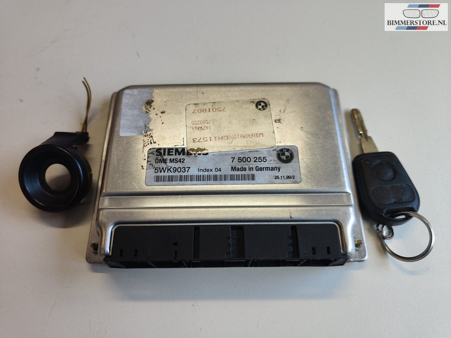 Startset Contactslot + ECU BMW 5 serie E39 528i AUT M52 7500, -, Utilisé, -, Enlèvement ou Envoi