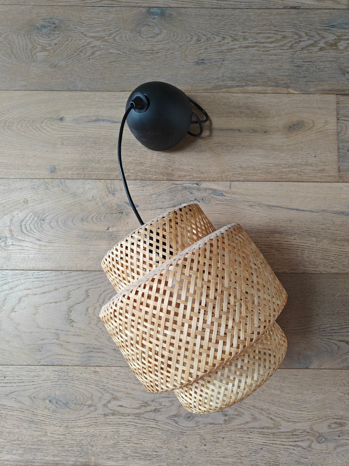 Ikea Sinnerlig hanglamp - 2 stuks, Ophalen, Gebruikt, Natuurlijk materiaal, E27 (groot)