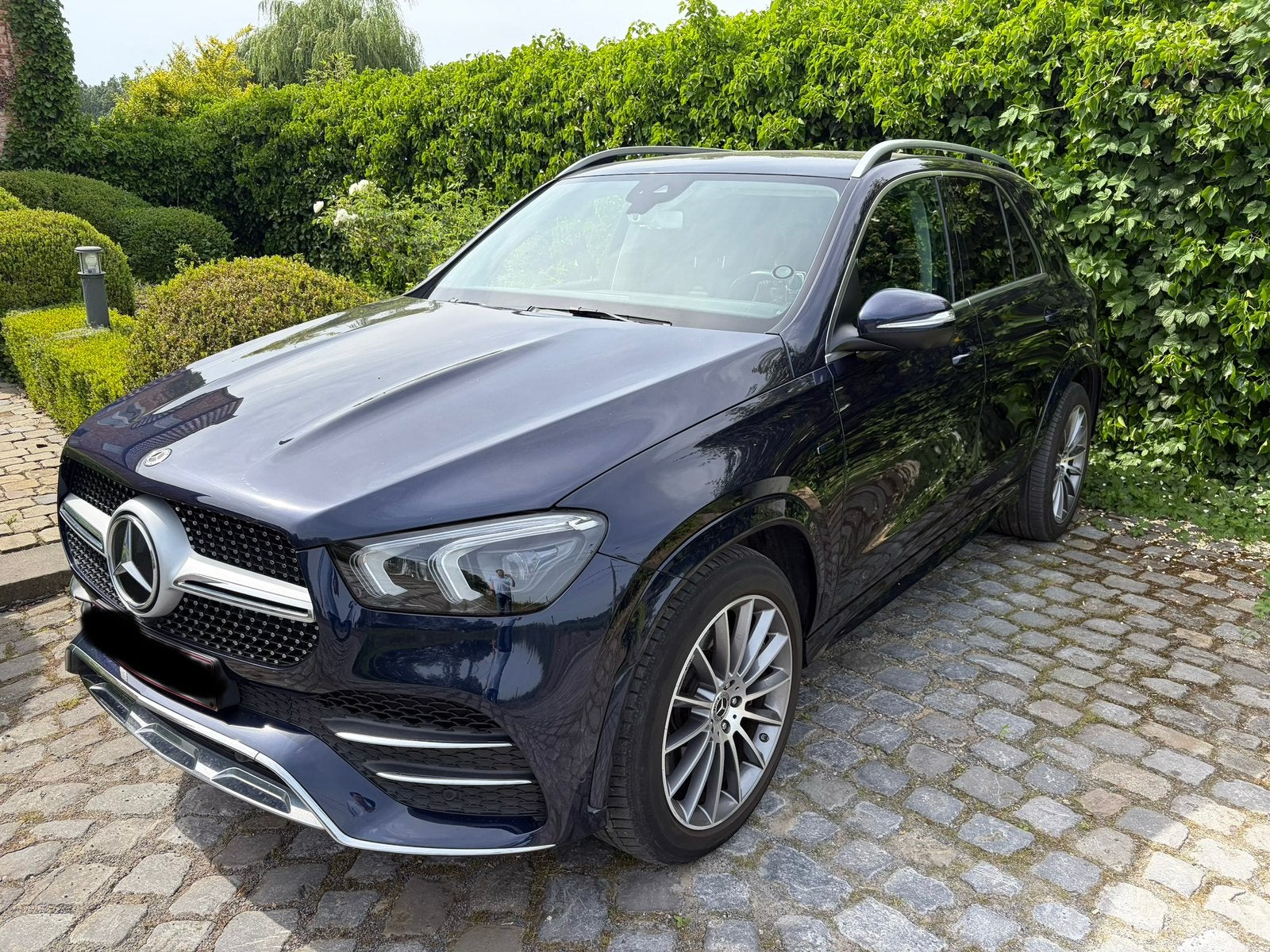 Mercedes GLE350 DE 4matic PHEV AMG line, Auto's, Automaat, Blauw, GLE, Leder