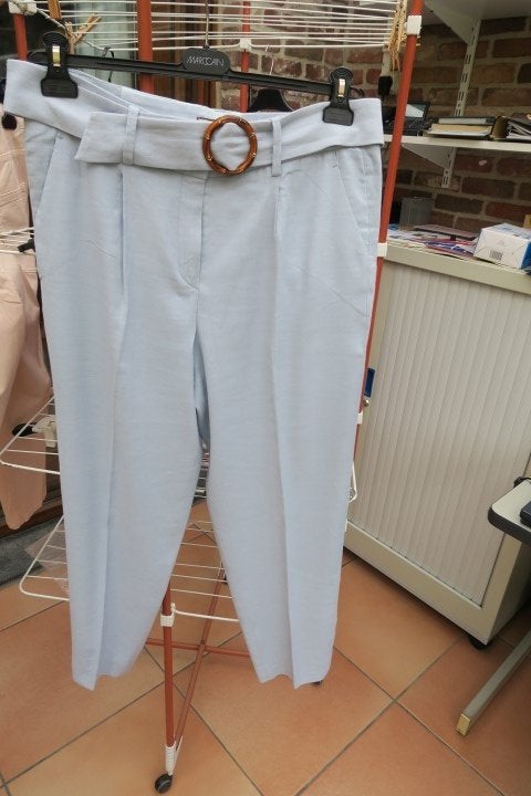 Broek lichtblauw linnen met riem Seductive mt 40, Maat 38/40 (M), Seductive, Blauw, Nieuw