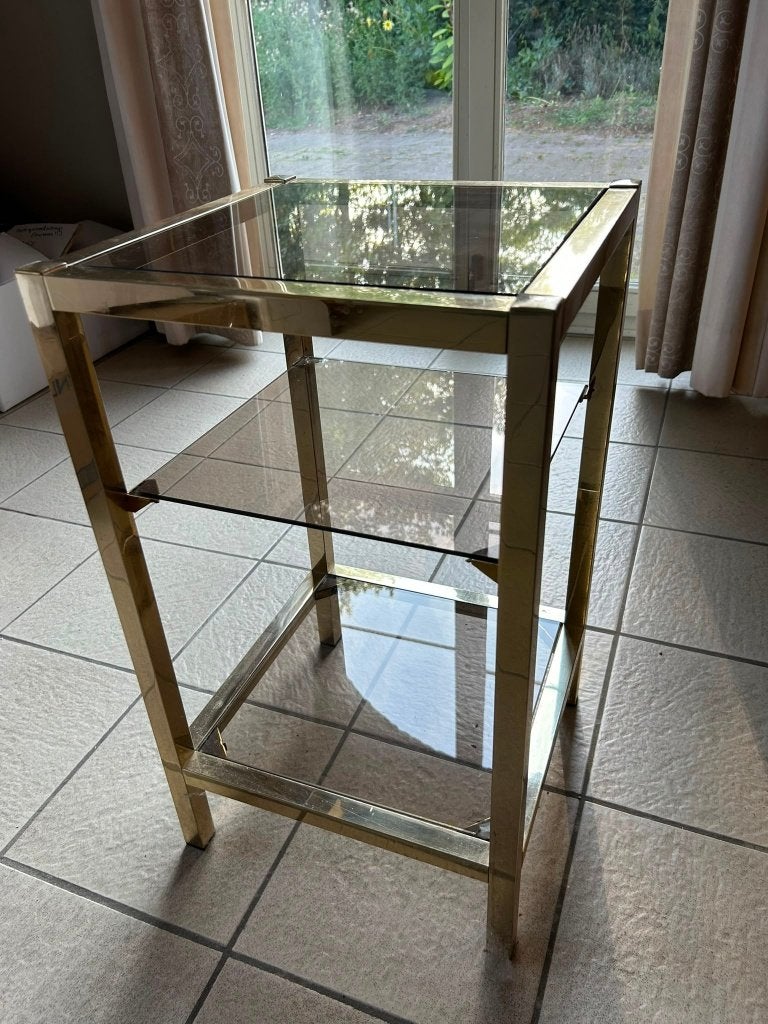 MOET WEG - Kleine etagere vintage - prijs gehalverd, Maison & Meubles, Enlèvement, Utilisé, Verre, Vintage