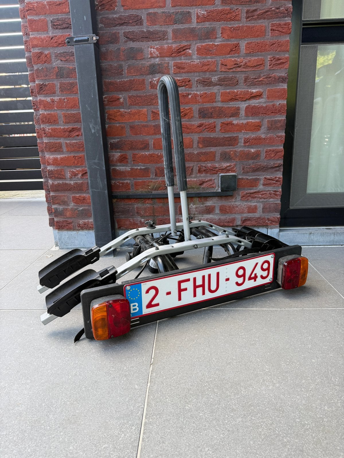 Fietsdrager voor 2 fietsen op trekhaak, Auto diversen, Fietsendragers, Zo goed als nieuw, Trekhaakdrager, 2 fietsen, Brede banden