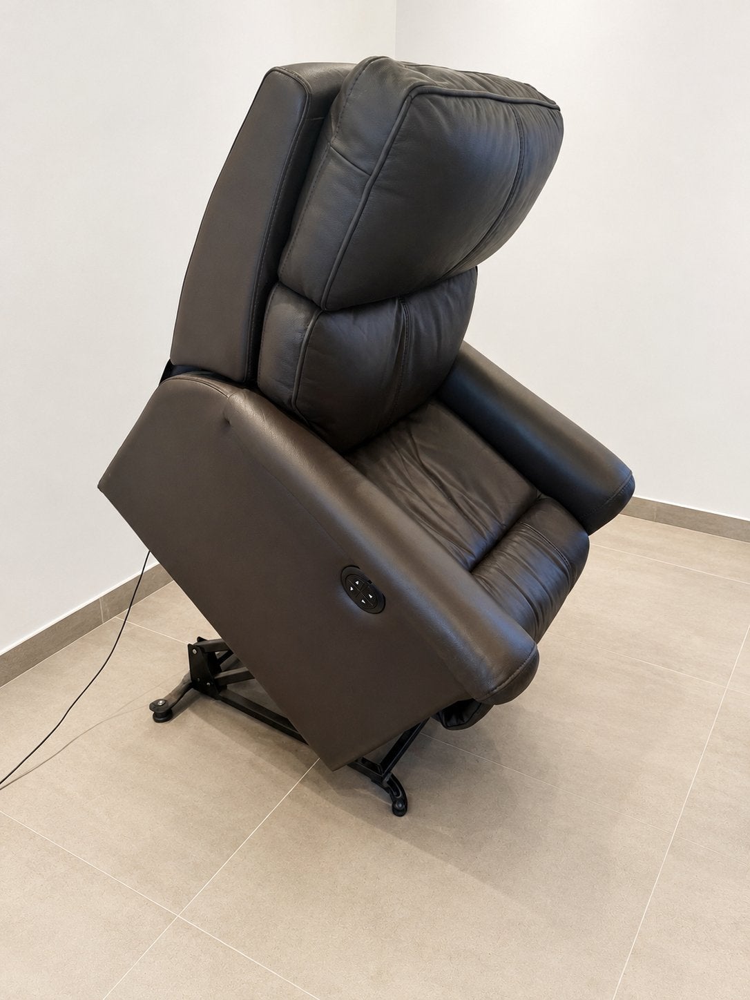 Fauteuil inclinable électrique 2x, Maison & Meubles, Fauteuils, Enlèvement, Comme neuf, Cuir