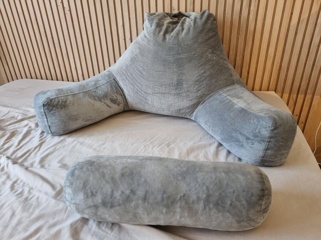 Linespa coussin de lecture extra large, gris., Gris