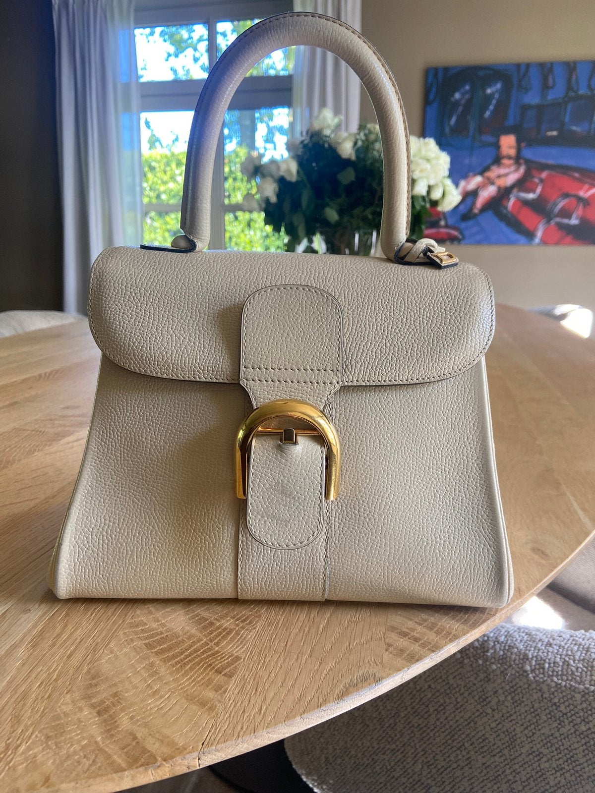 Delvaux, Ophalen, Gebruikt, Beige, Handtas