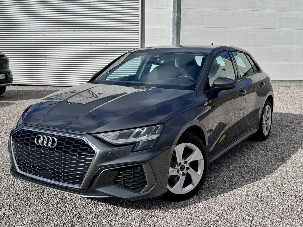 Audi A3 Sportback 30 TFSI AUTOMAAT S_LINE EXTR+INTR, Autos, Argent ou Gris, Euro 6, Entreprise, Carnet d'entretien