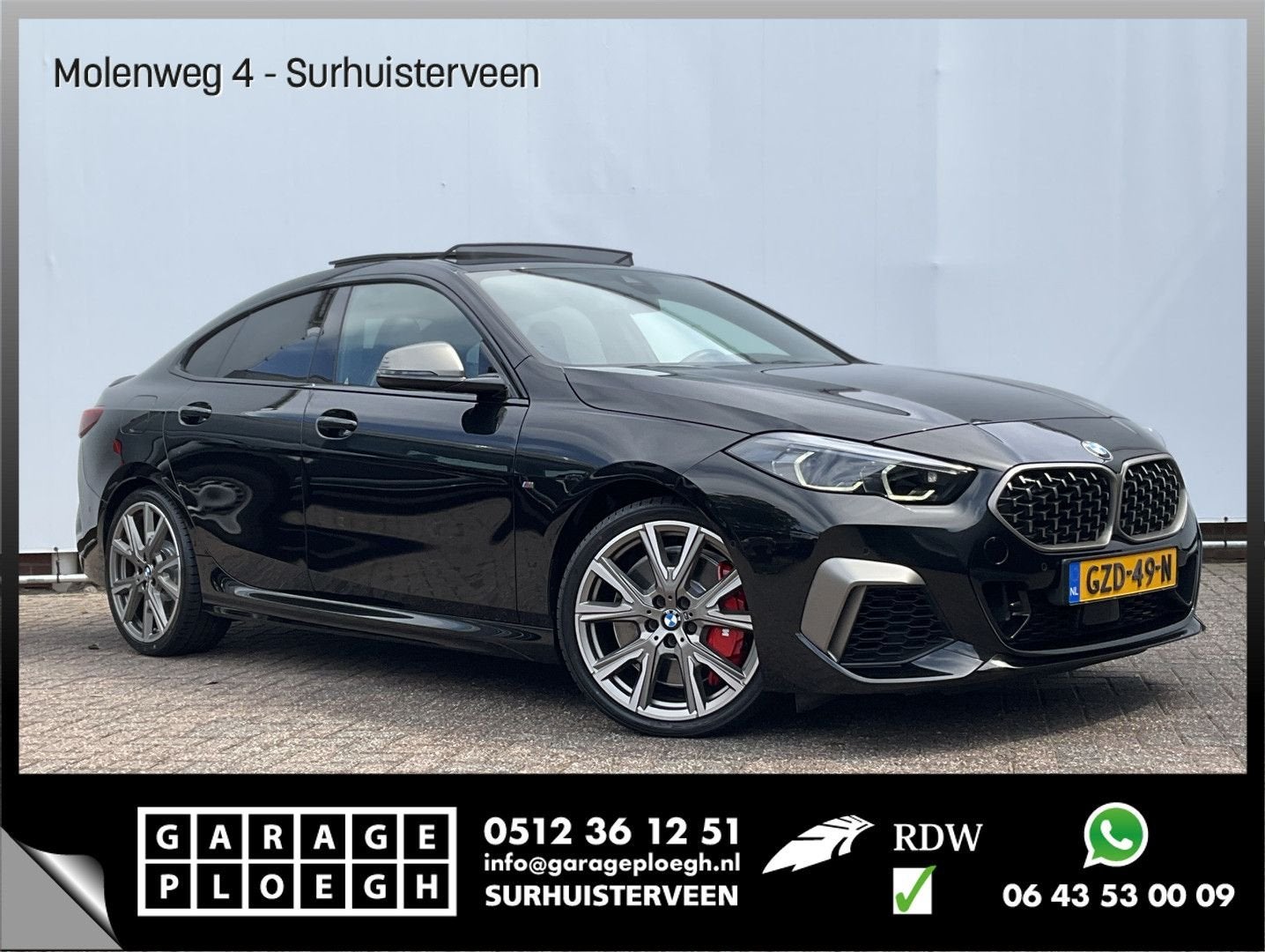BMW 2er Gran Coupé 2-serie M235 306pk xDrive HUD Adapt.Cruis, Auto's, Zwart, Bedrijf, Berline, Onderhoudsboekje