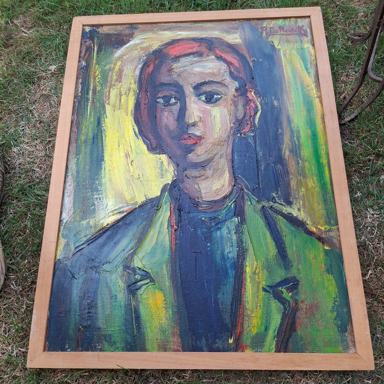 Jong meisje Alfons de Roeck (1896-1982), Portrait ou Personnes, Signé, Peinture à l'huile, Toile