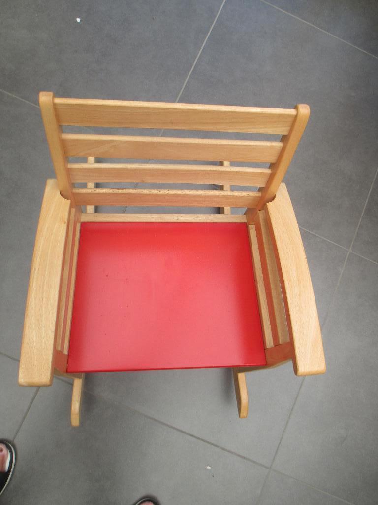 Houten sterke kinder-schommelstoel- brede stoel, vol hout, Kinderen en Baby's, Speelgoed | Houten speelgoed, Ophalen, Gebruikt