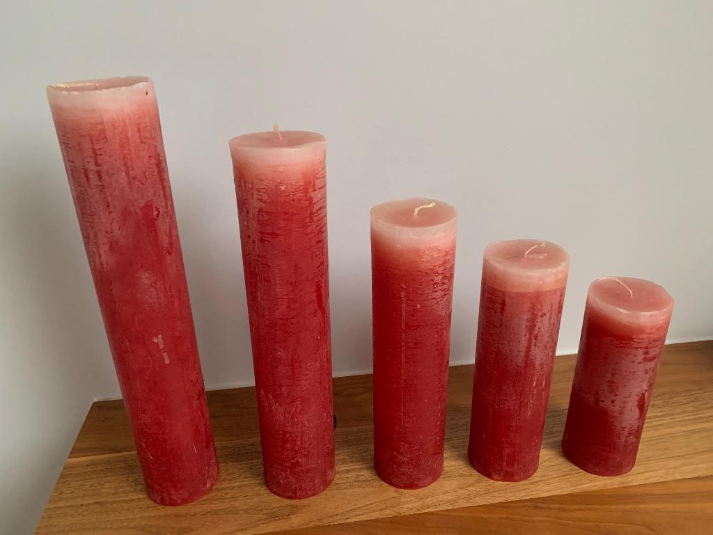Bika Design  Set de 5 bougies originales à floraison ouvert, Neuf, Rouge, Bougie, Autres matériaux