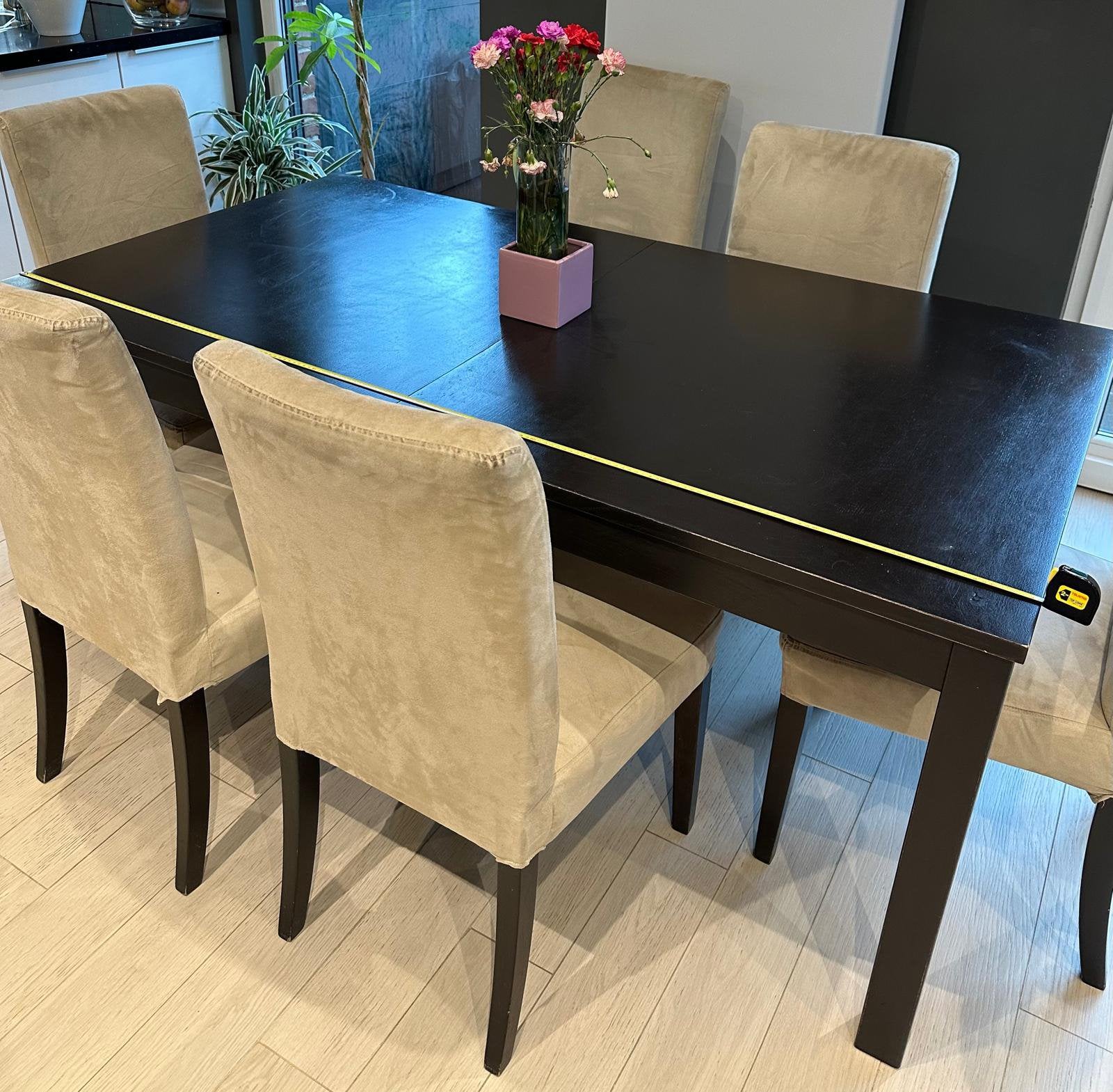 URGENT Table de Salle à manger +6 chaises bon etat 180 euros, Huis en Inrichting, Tafels | Eettafels, Ophalen, Gebruikt, 50 tot 100 cm