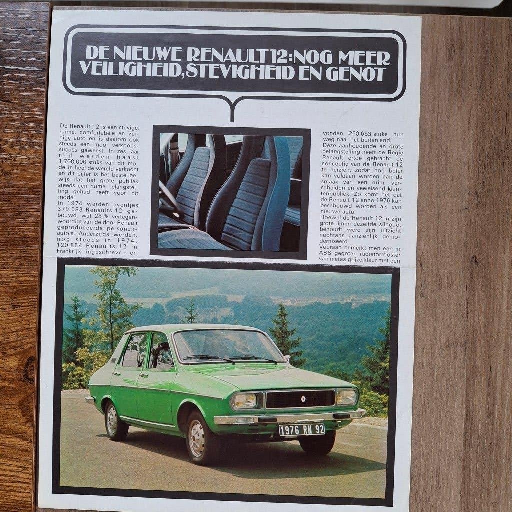 RENAULT 12     1976, Livres, Enlèvement ou Envoi, Neuf, Renault