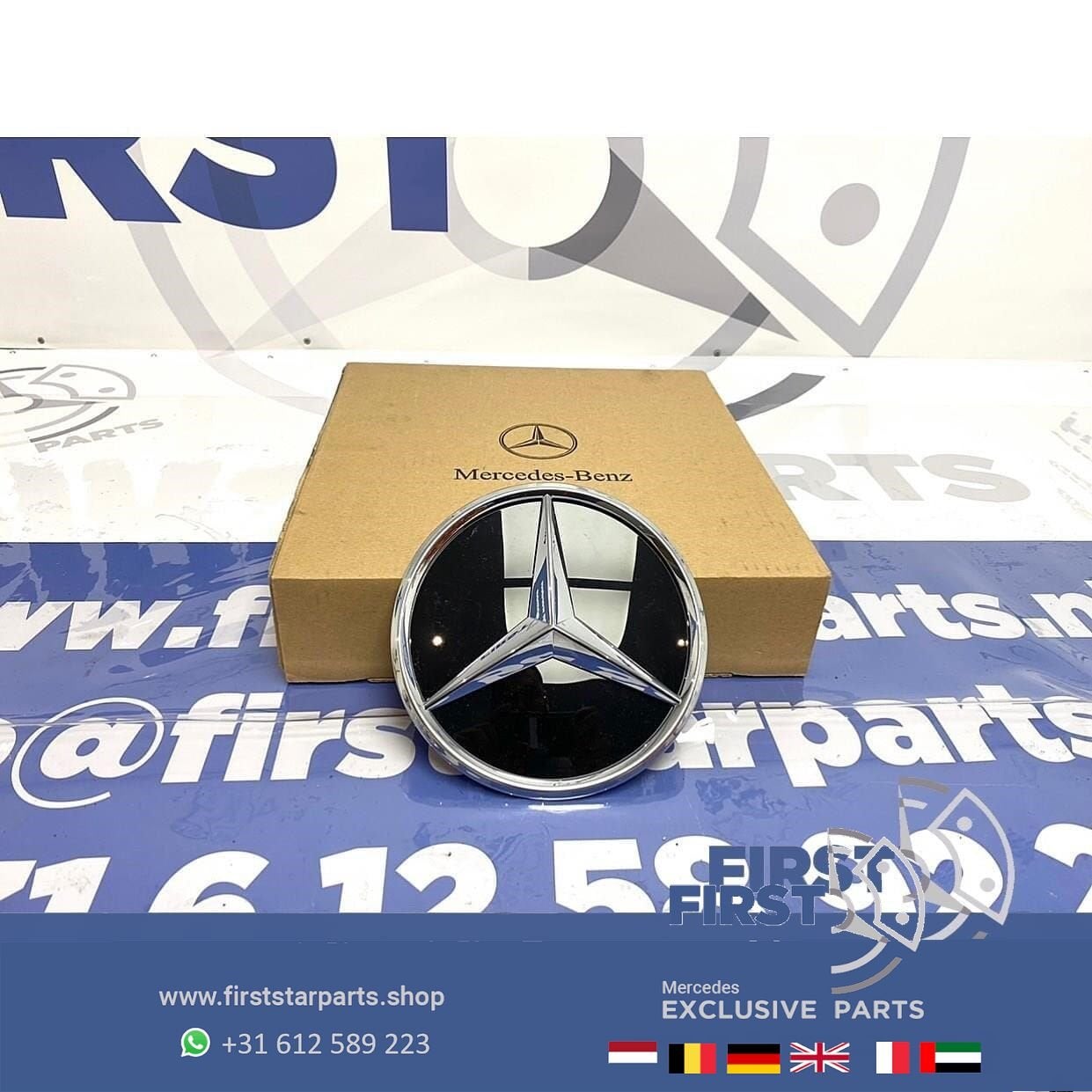 Mercedes STER LOGO CHROOM AMG W176 W177 W205 W117 W118 W213, Utilisé, -, -, Enlèvement ou Envoi