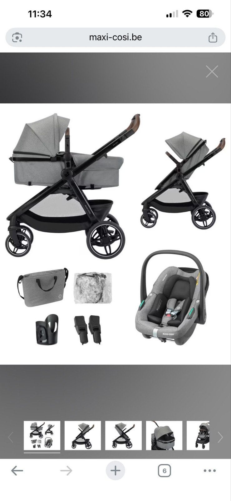 Maxi cosi set, Ophalen