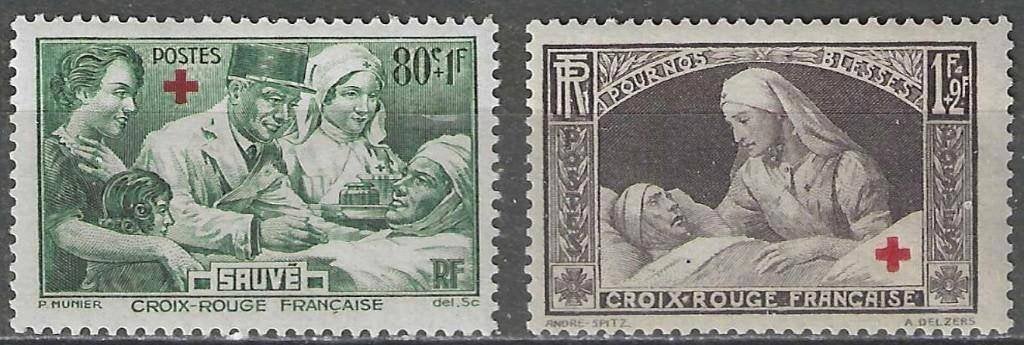France 1940 - Yvert 459-460 - Croix-Rouge (PF), Envoi, Non oblitéré