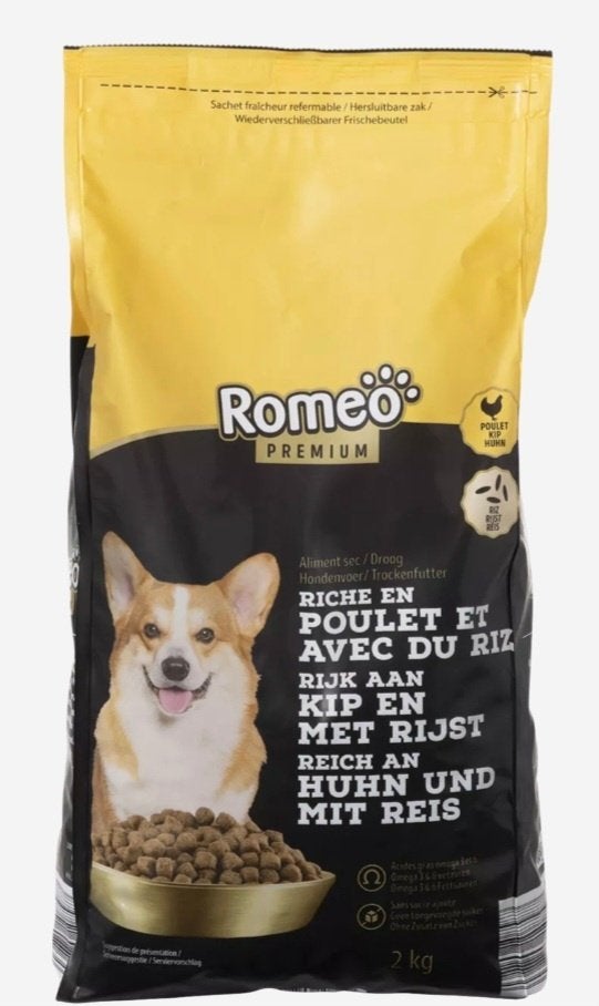 Chiens Romeo Premium 20 x 2 kg, Geel Bruxelles Putte, Animaux & Accessoires, Enlèvement ou Envoi, Chat