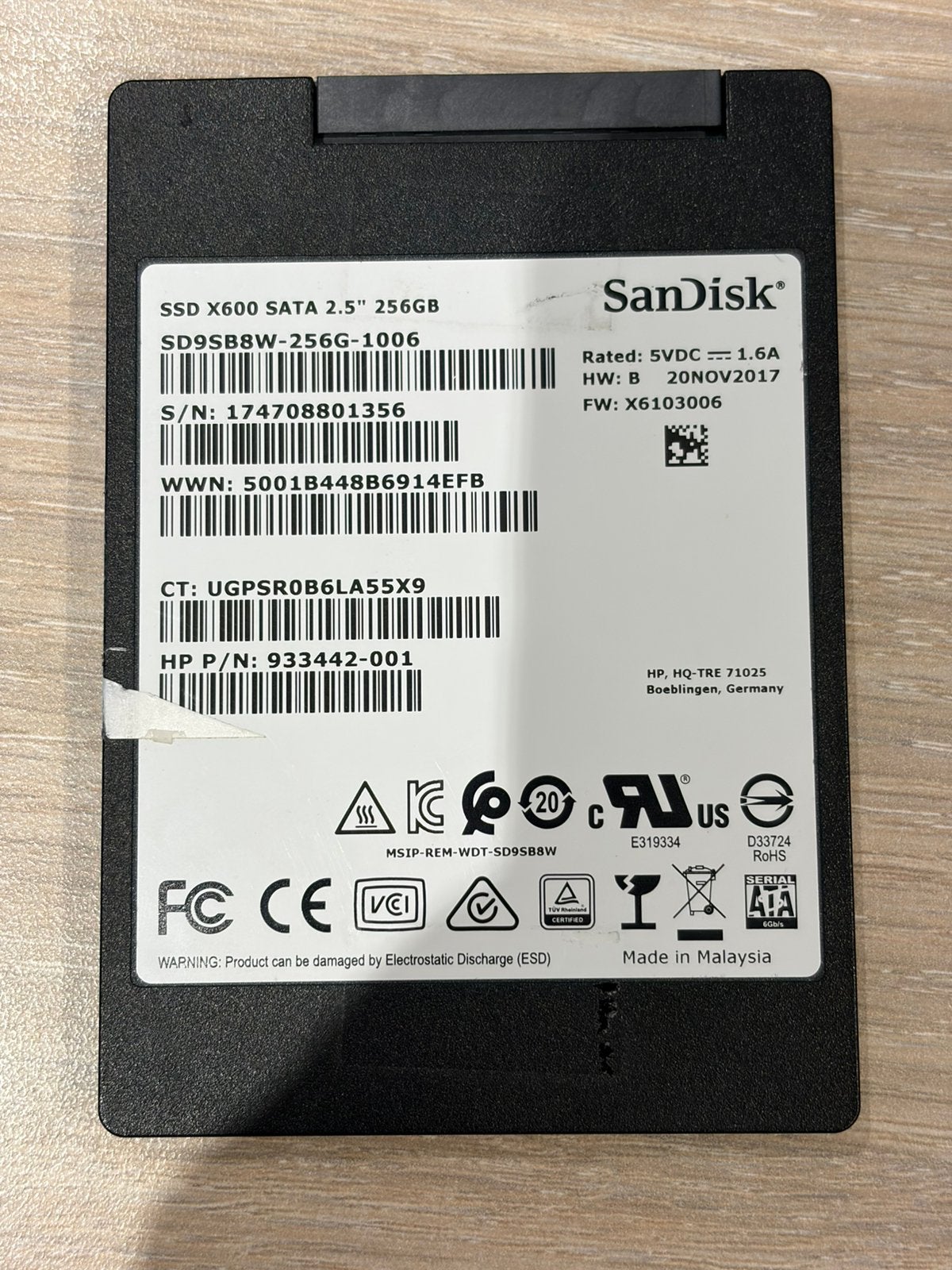 Ssd 256GB sandisk sata, Computers en Software, Intern, Gebruikt, 256GB, Ophalen of Verzenden