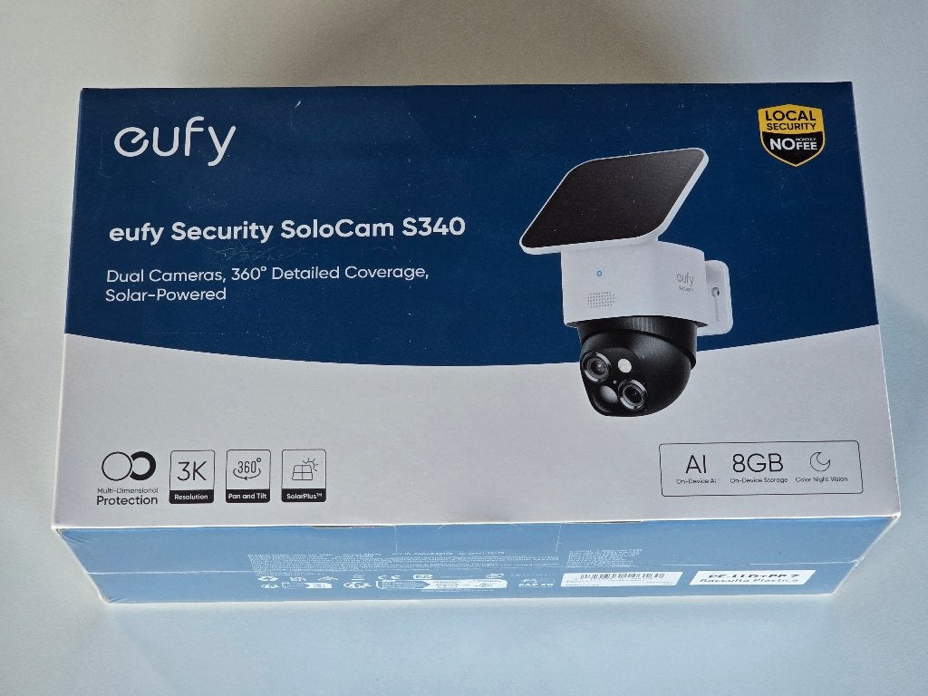 Eufy Security SoloCam S340 camera, Audio, Tv en Foto, Videobewaking, Ophalen of Verzenden, Nieuw, Buitencamera