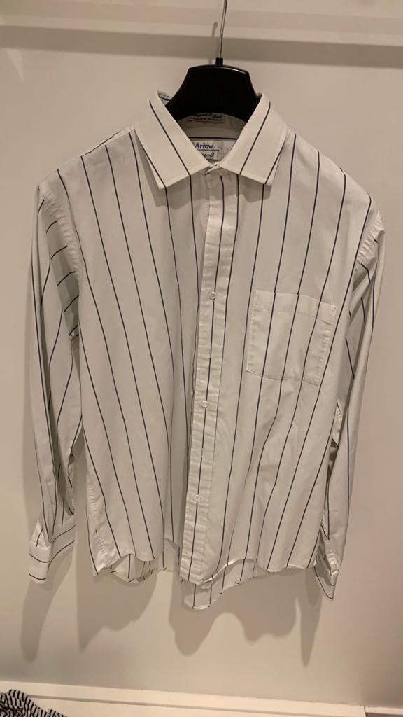 Overhemd Arrow maat 34/35, Kleding | Heren, Ophalen of Verzenden, Zo goed als nieuw, Wit, Halswijdte 38 (S) of kleiner