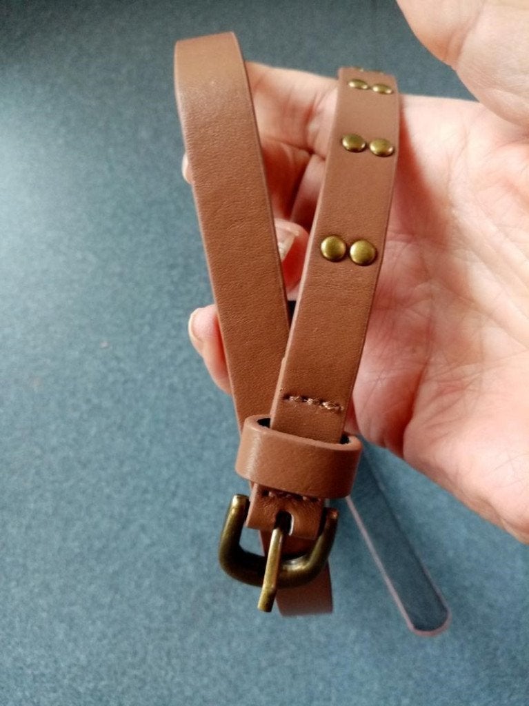 nieuw bruin , smal riem ceintuur 75 cm breedte 1,5 cm, Minder dan 3 cm, Bruin, Minder dan 80 cm, Tailleriem