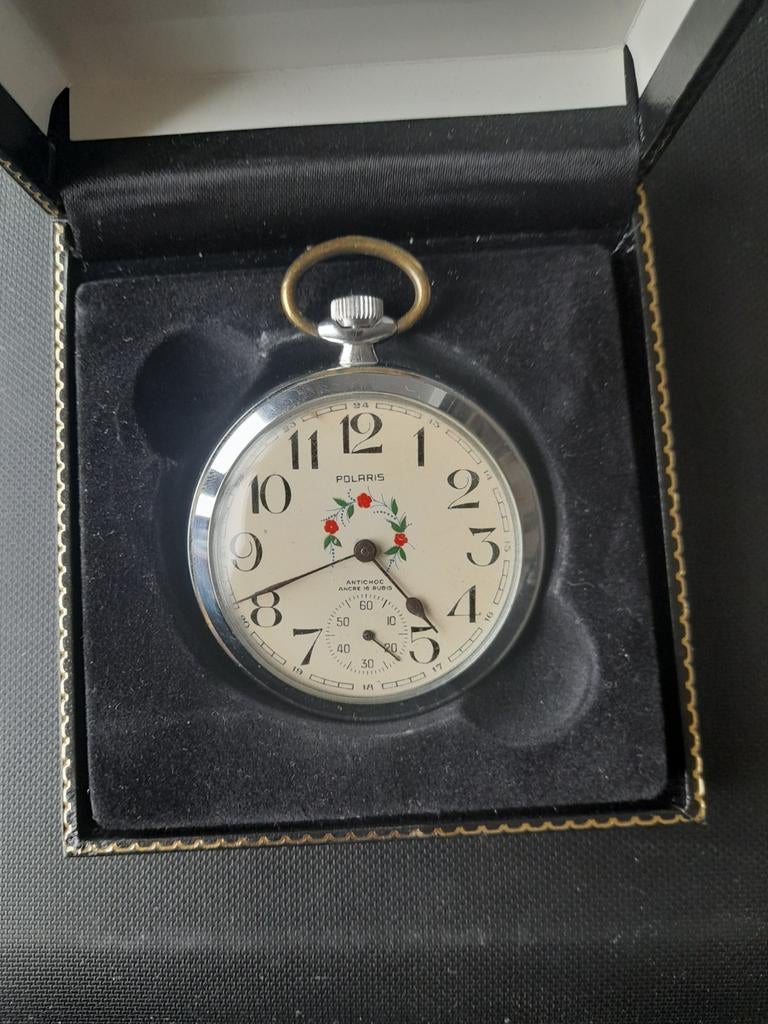Montre de poche vintage de la marque"Polaris", Bijoux, Sacs & Beauté, Enlèvement ou Envoi, Montre de poche
